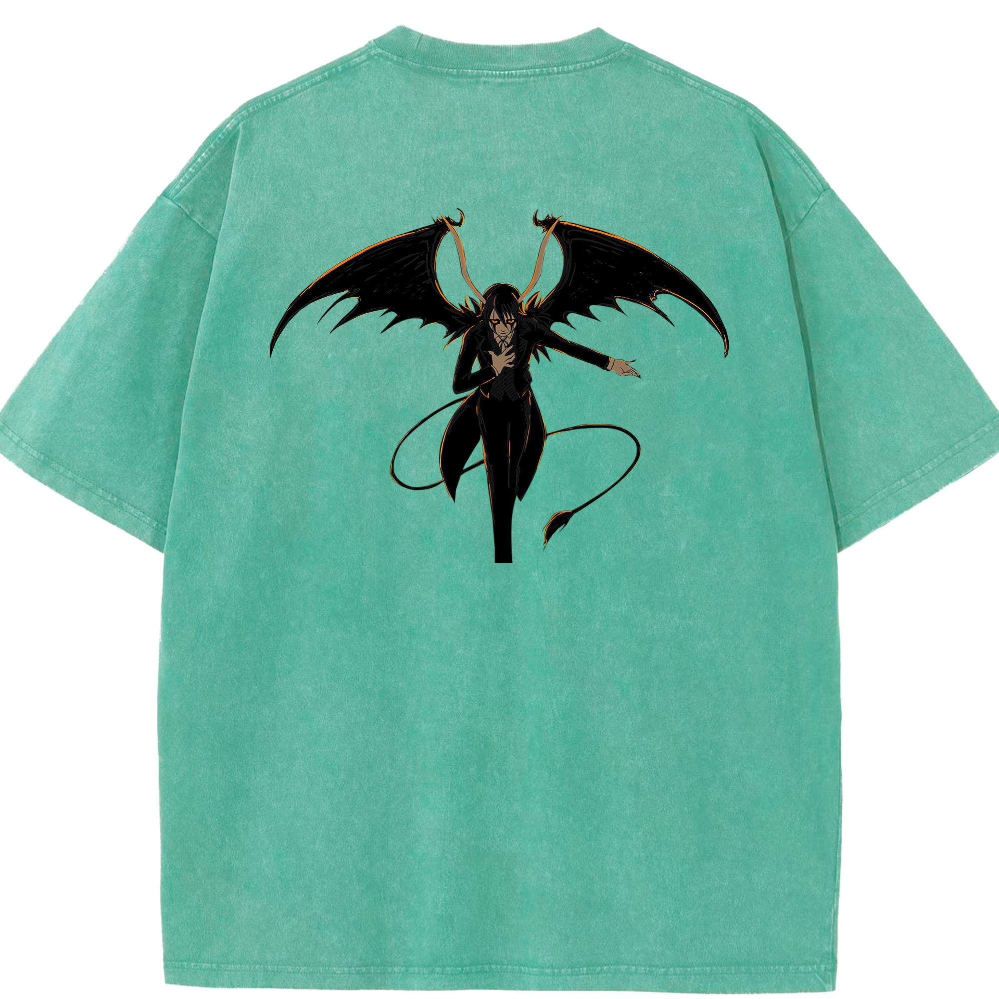 （画像用） ブリーチ ウルキオラ·シファー BLEACH Ulquiorra cifer 綿100% ヴィンテージ風 半袖Tシャツ（背面プリント）